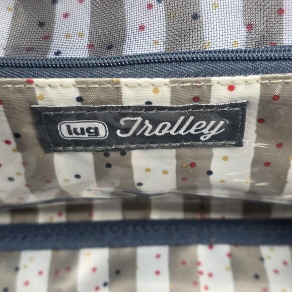 LUG Mini Trolley Cosmetic Bag Rainbow dots luggage Case Travel Pouch Pockets - Picture 8 of 16